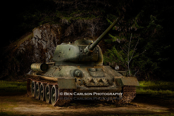 tank 1a on rock background