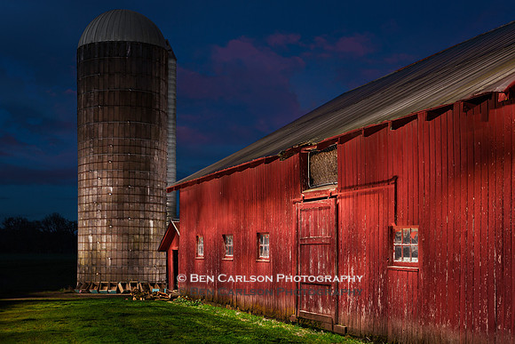 Barn Silo Night