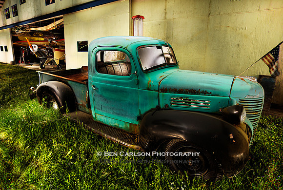 Truck Outside Airplane Hanger